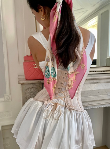 The Elisabeth Romper Dress - White Silk