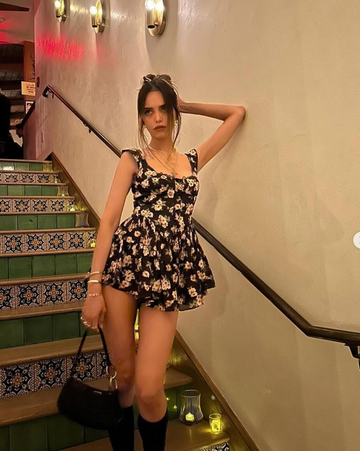 The Elisabeth Romper Dress - '90s Rose Print