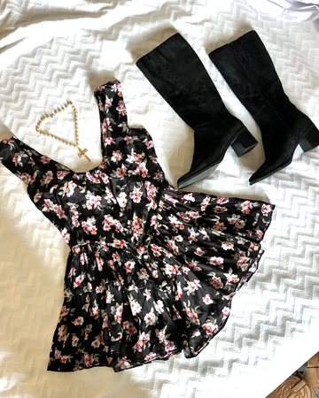 The Elisabeth Romper Dress - '90s Rose Print